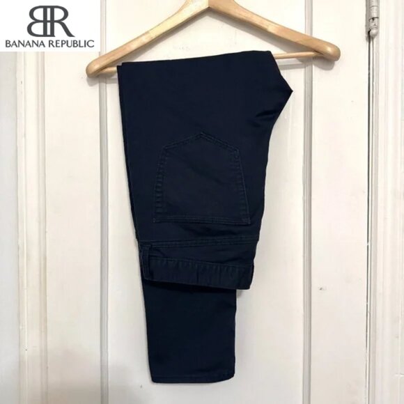 Banana Republic Men's Navy Athletic-Fit Travel Pant | Size: 32x30 - Picture 1 of 5